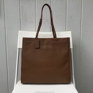 Coach Skinny Tote Glovetanned Leather Brown New